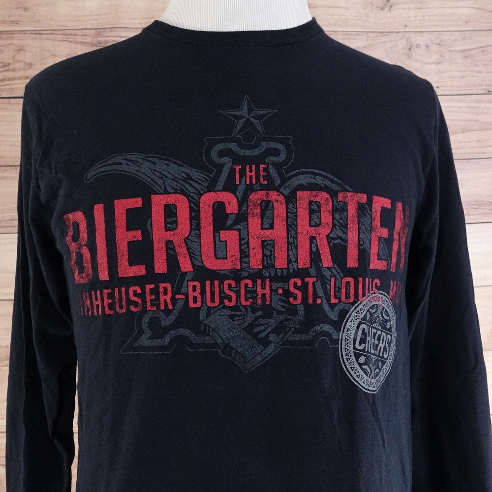 THE BIERGARTEN ANHEUSER-BUSCH‎ BREWERY ST LOUIS LONG SLEEVE T-SHIRT SIZE M